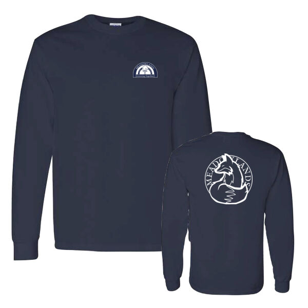 Gildan Unisex Outlined Fox Printed Long Sleeve Thumbnail