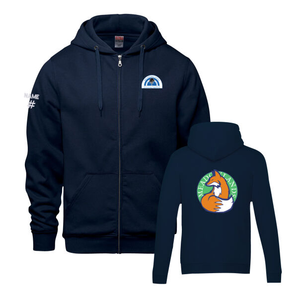 Surfer Unisex Colourful Fox Printed Full Zip Thumbnail