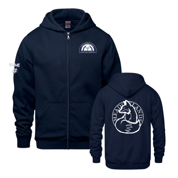 Surfer Youth Outlined Fox Printed Full Zip Thumbnail