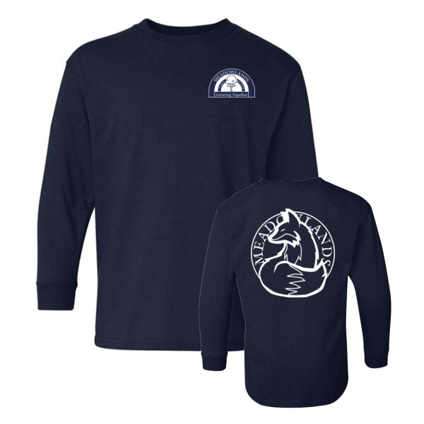 Gildan Youth Outlined Fox Printed Long Sleeve Thumbnail